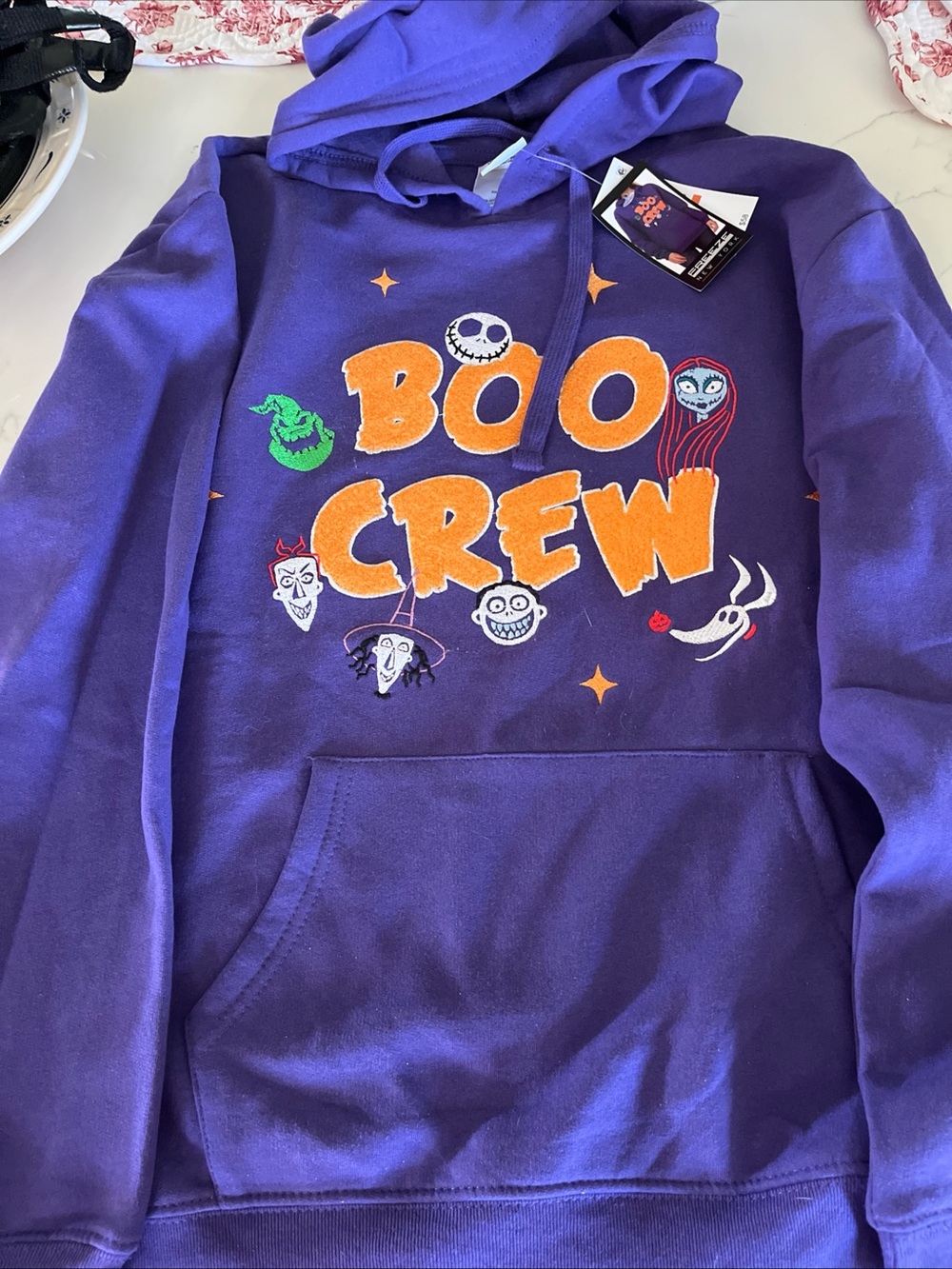 Purple Graphic 'Boo Crew' Sleeveless Hoodie Vest - Women's Sweater Vest